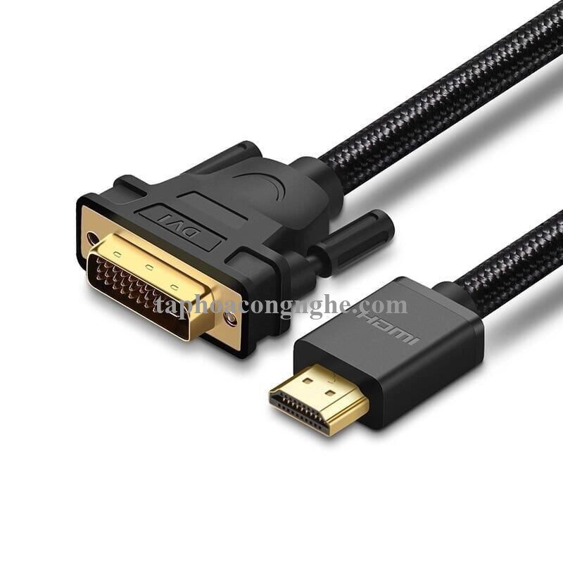 Ugreen 10138 10M màu Đen Cáp chuyển đổi HDMI sang DVI 24 + 1 thuần đồng HD106 30010138